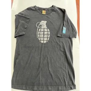 Vintage Grenade T-shirt Black Size Large